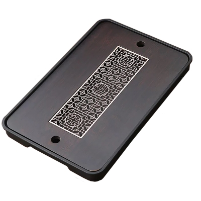 Чабань - бамбуковая чайная доска TeaTime 36 см х 24 см (черная)-2